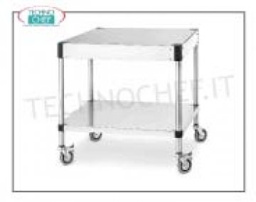 Removable stainless steel stand Removable stainless steel stand with wheels and intermediate shelf for mod. 24 / 30P, weight 34 kg, dimensions mm 1300x660x905h